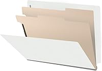 Vista 15 de Carpetas de color resistentes con pestaña final, tamaño carta de 18 puntos, 2 expansiones, 2 divisores, azul (caja de 10)