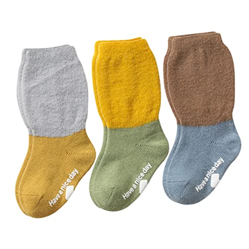 BESTYASH Soft Comfortable Non Slip Socks for Toddlers Toddler Walking Socks Grippers