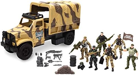 HERO FORCE Troop Transporter | Includes 1 Transport Vehicle | 6 Soldiers | Removable Canopy | Fun Toy for Kids!