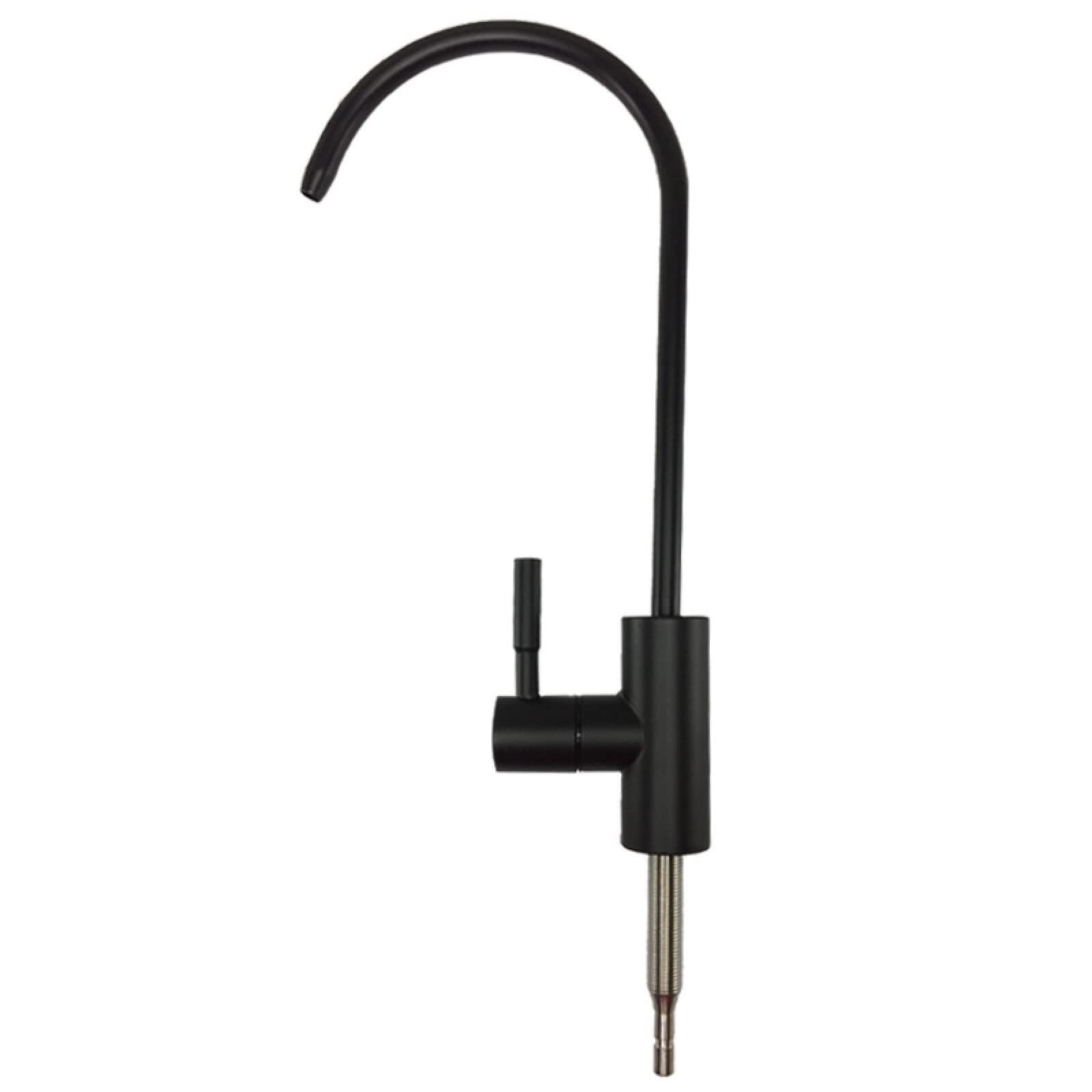 Robinet de filtre à eau noir en acier inoxydable pour évier de cuisine avec raccord 1/4 pouce