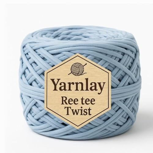 Yarnlay India Cotton T-Shirt Yarn for Crochet/Knitting (Weight : 225 Grams | Length : 75 Meters | Colour : Power Blue_T025