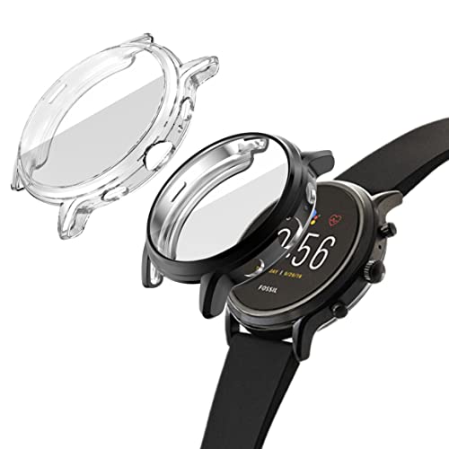 Recopilación de fossil smartwatch gen los mejores 5. 48 QWYJ for Fossil Gen 5 Carlyle HR Case TPU Protector Cubierta Completo Carcasa , Marco Resistente Rasguños Suave Ligero Shockproof Protectora Fossil Gen 5 Carlyle HR Funda (2...