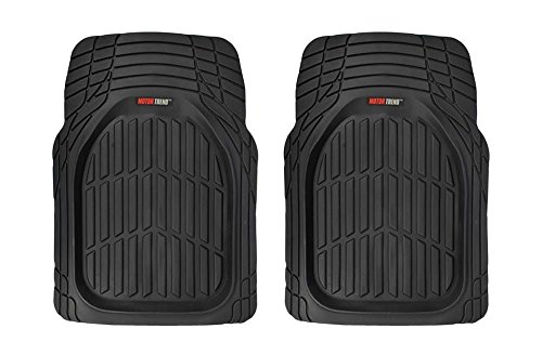 Motor Trend Tortoise Series Rubber Floor Mats Front Seat Protection Rubber Mat