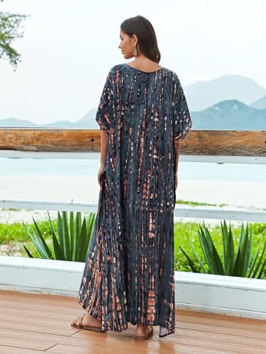 Image of Kaftan Dresses for Women Plus Size Bathing Suit Cover up Caftan Maxi Beach Dresses