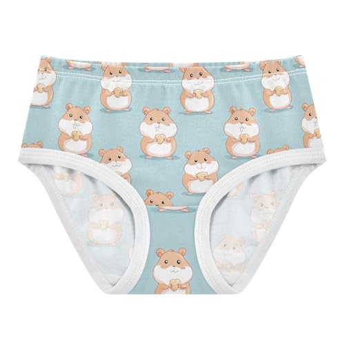 Girls Underwear Soft Cotton Cute Hamster Kids Panties in Sizes 2/3t, 4t, 5t, 6 and 8
