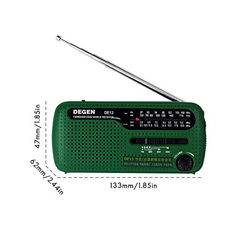Roexboz Rádio solar, rádio de emergência multifuncional portátil solar de emergência com lanterna LE