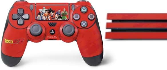 Skinit Decal Gaming Skin Compatible with PS4 Pro Bundle - Officially Licensed Dragon Ball Z Group Design