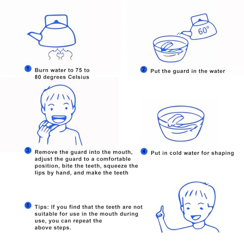 image for Ptwola 5 Pieces Sports Mouth Guards Transparent Football Mouthguard Ad