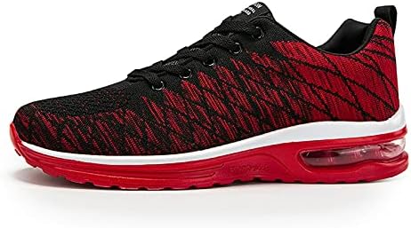 Women's Running Shoes Comfort Breathable Walking Tennis Casual Slip on Gym Fashion Sneakers Red Size 9 | Image 1