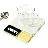 SVCEQZE Básculas de Alimentos para la Cocina, Función de Tara Recargable, Báscula de Precisión para Alimentos para Cocinar, Para Hogar Panadería Restaurante Catering Camión Pan Carne Aliños