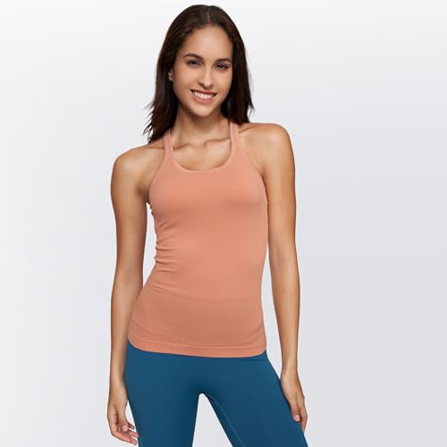 Image of sphinx cat Yoga Racerback Tank Top for Women with Built in Bra,Women's Padded Sports Bra Fitness Workout Running Shirts