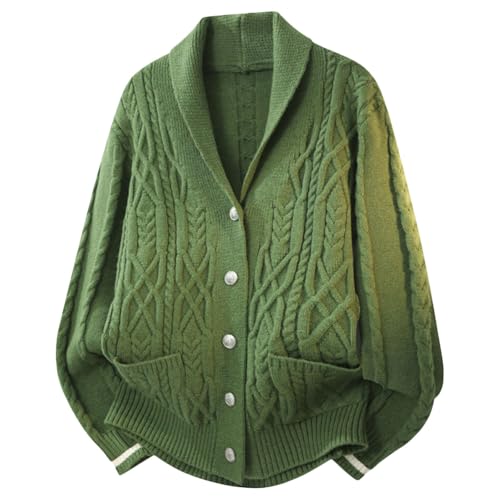 Cardigan de punto para hombre con botones y bolsillos chaqueta casual de cuello chal en color gris