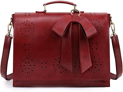 ECOSUSI Women's Handbag School Bag Teacher PU Leather Briefcase Work Bag for Women Business Computer Bag