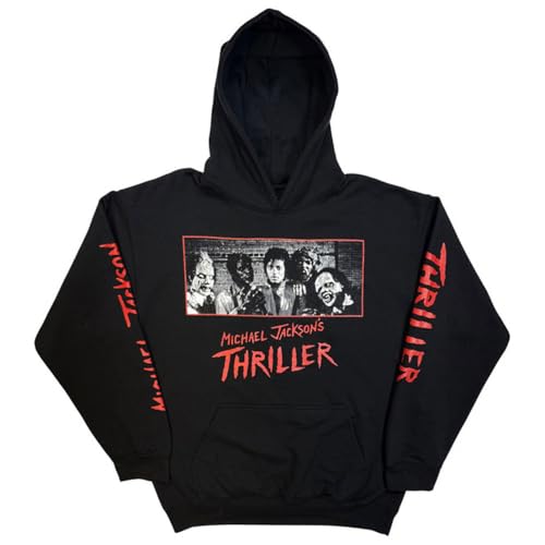 Michael Jackson Thriller Zombies Pullover Hoodie Size M Black