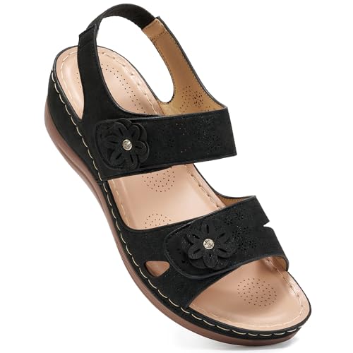 FUDYNMALC Women’s orthopedic wedge sandals