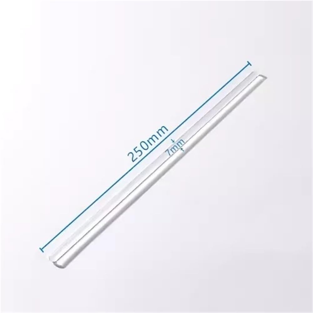 Asta di miscelazione trasparente 100 pezzi di bacchette agitazione trasparenti lisce con estremità arrotondata, barre in borosilicato for apparecchiature laboratorio | 7X250mm