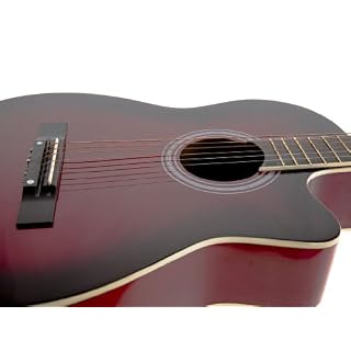 fièvre 3/4 96,5 cm Guitare acoustique Pan coupé 3/4 Redburst – Image 5