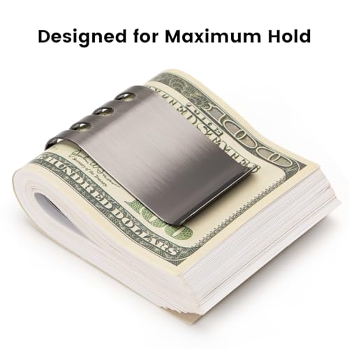 Image of Money Clip Spring Steel Cash Clips Large Capacity Minimalist Front Pocket Wallet