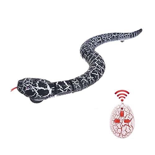 Rely2016 Realistic Remote Control RC Snake Toy Fast Moving Simulation Fake Rattlesnake Robotic Toy Battery Powered Snake-Egg Controller USB Rechargeable Snake Scary Trick Toy for Kids Play (Black) Rely2016 Realistic Remote Control RC Snake Toy Fast Moving Simulation Fake Rattlesnake Robotic Toy Battery Powered Snake-Egg Controller USB Rechargeable Snake Scary Trick Toy for Kids Play (Black)