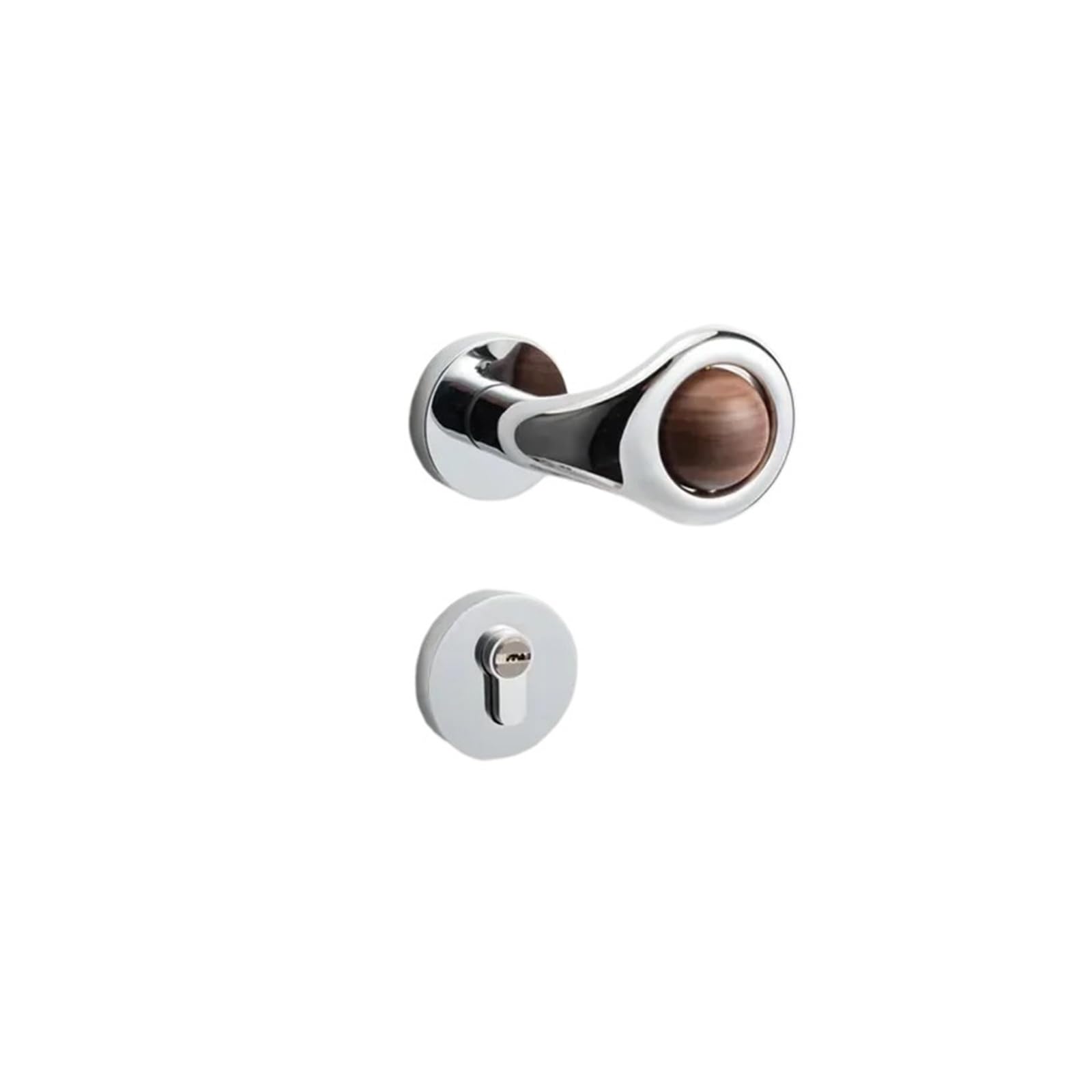 Sjloynwq E Silver Door Lock Indoor Silent Rotating Door Handle Hardware