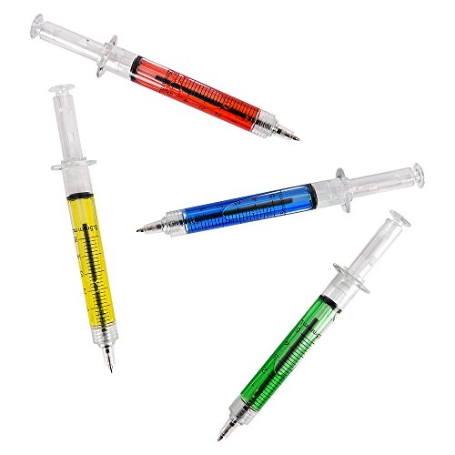 Bedwina Syringe Pens - (Bulk Pack Of 24) Retractable Fun Multi Color Novelty Pen For Nurses, Nursing Student School Supplies, Birthdays, Stocking Stuffers And Party Favor Gifts #TOP5