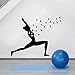 Calcomanía de vinilo para pared Yoga Pose pájaro mediación chica Zen Balance pegatina de pared ventana vidrio arte Mural dormitorio decoración del hogar