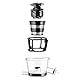 SENCOR SSJ 4042RD Langsam Drehender Entsafter für Frucht/Gemüsesaft (400 Watt, Slow Juicer, Schneckenpresse, Saftbehälter mit einem Fassungsvermögen von 0,8 L) rot