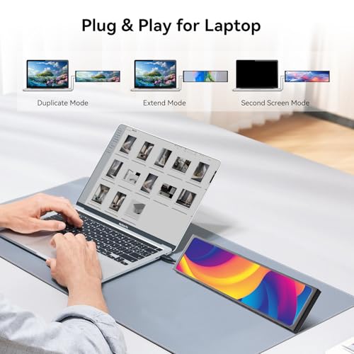 Image of AISHICHEN 11.26 inch Mini Monitor FHD 1920x440 Small Wide Monitor for PC Case, Stretched Bar LCD Screen IPS Display with HDMI & Type-C for Raspberry Pi Laptop CPU GPU Temperature Aida64 Monitoring