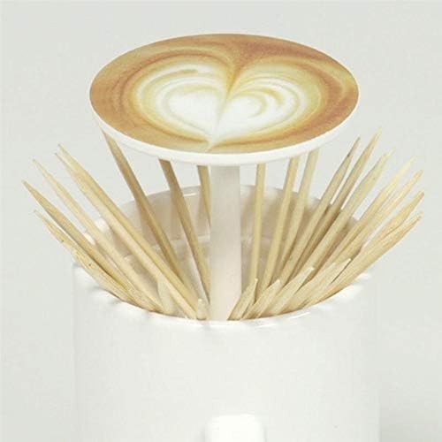 Toothpick Holder Box Coffee Cup Shaped Automatic Retractable Toothpick Dispenser for Wooden Toothpicks