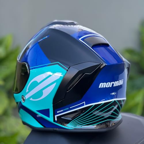 Capacete de Moto Mormaii M1 Tech Azul Brilhante Original Masculino Feminino Esportivo Com Narigueira