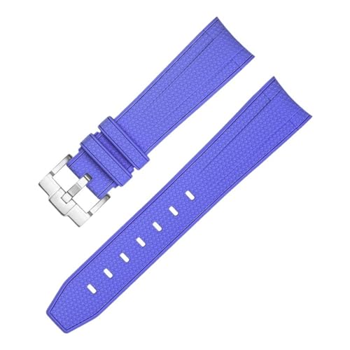 Correa de reloj de goma de 20mm con extremo curvado elegante para MoonSwatch