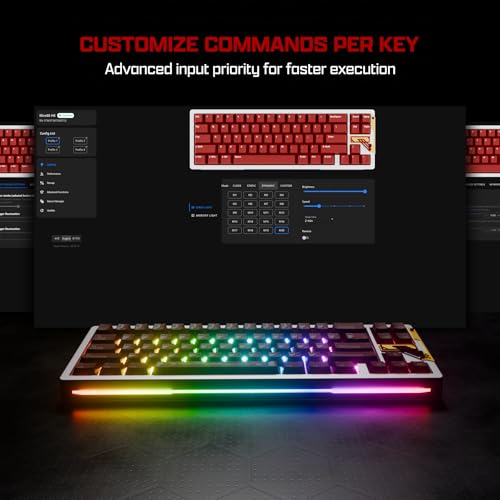 Image of OOCTPK Chilkey Slice68 HE Mechanical Keyboard Gaming Keyboard Wired, 68% Hot Swappable Custom Hall Effect Aluminum Keyboard with Flux Switch, Rapid Trigger, 8K Polling, RGB Magnetic Switch, for PC Mac