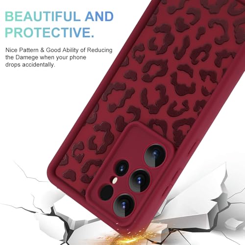 Image of Compatible with Samsung Galaxy S25 Ultra Case, Wine Red