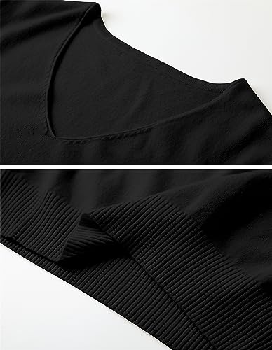 Image of DAIMIDY Women's Short Sleeve Sweater V Neck Summer Knit Tops | Business Casual Tops| Soft,Lightweight,Breathable and Comfortable| Perfect for Shopping,Date,Vacation,Daily Wear Etc.