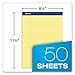 Ampad 20-270 Evidence Perf 8-1/2x11-3/4 Legal Rule Pads, Margin, Canary, 50 Shts, Doz.