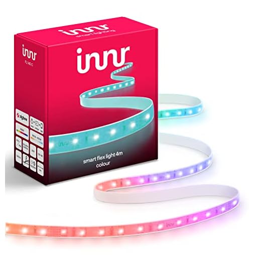 Innr Flex Light Color, 4m smart LED-remsa, compatible with Alexa & Hey Google (nav krävs), dimbar, RGBW, FL 140C