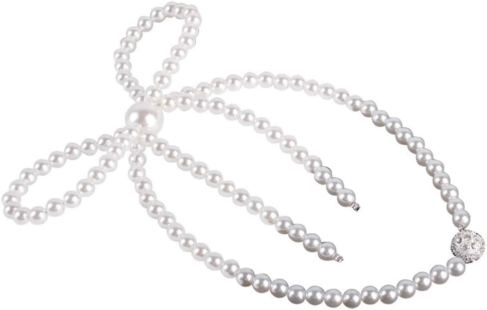 FMURY Pearl Bow Curtain Strap with Magnetic Buckle for Non Perforated Curtains