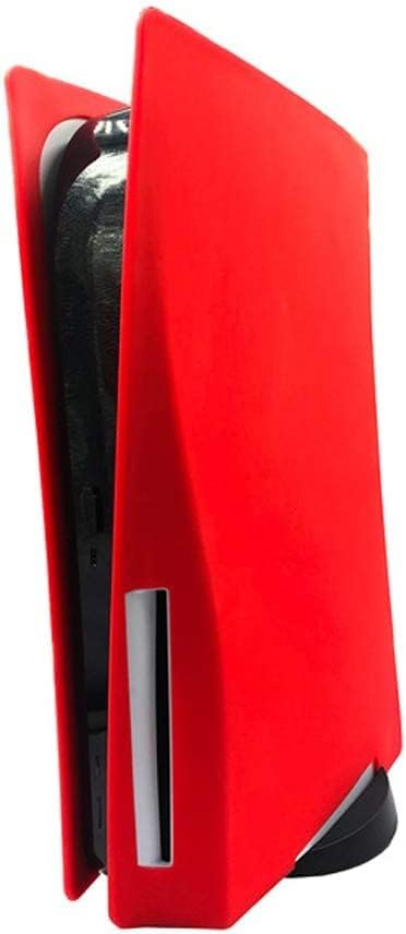 PS5 Silicone Skin Cover, Dustproof Anti-Scratch Anti-Fall Protector Case for Sony Playstation 5 Ultra HD/Digital Edition Console (Ultra HD, Red 2)