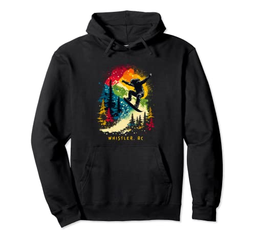 Whistler BC Canada Snowboarder Snowboarding Resort Pullover Hoodie