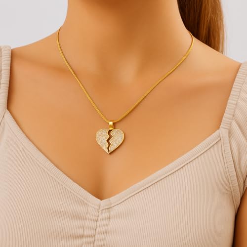 Dainty 14K Gold Plated Heart Necklace for Women - Diamond-Cut Cubic Zirconia Faith Pendant, Adjustable Chain, Spiritual Love Gift for Her4