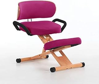 ZLJ Silla Ajustable, Silla de Oficina, Silla ergonómica para Rodilla, Silla de Postura con Respaldo y Mango, Silla para Silla de computadora, Mejorar la Postura sentada, Rosa