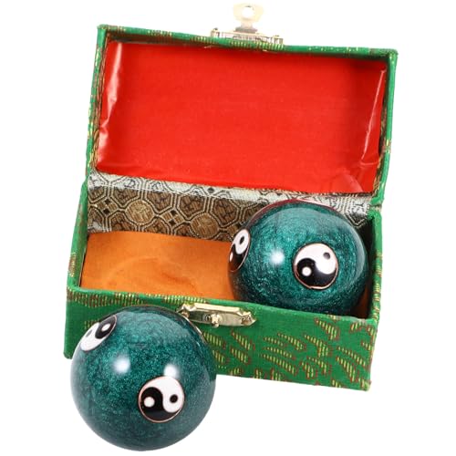 IMUSINICE Balones de Masaje de Fitness Metálicas 47mm, 2 Unidades, Bolas Rodantes para Ejercicio de Mano, Herramienta de Masaje para Aliviar Tensión y Mejorar Movilidad, Uso en Salud