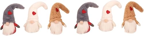 Abaodam 6 piezas de muñeca sueca colgante de Navidad muñeca colgante de árbol de Navidad muñeca de peluche peluche de Papá Noel sueco de Navidad