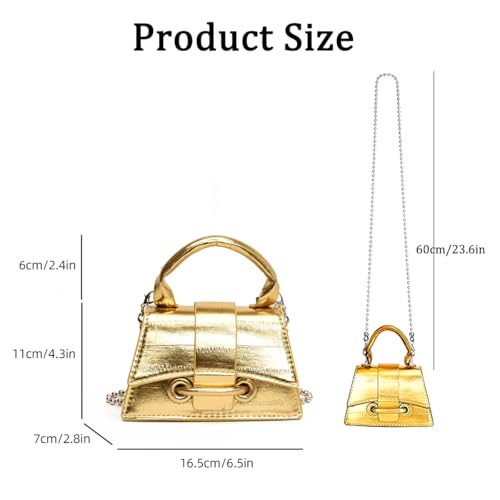 Image of Mini Purses for Women Y2K Purses Top Handle Crossbody Bag Clutch Shoulder Handbag for Cocktail Party Prom Wedding