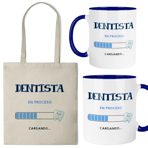 Kembilove® Taza + Bolsa Dentista | Regalo Original para Dentista Mujer u Hombre | Set Personalizado de Odontología | Idea de Regalo para Estudiantes y Profesionales del Sector Dental Kembilove® Taza + Bolsa Dentista | Regalo Original para Dentista Mujer u Hombre | Set Personalizado de Odontología | Idea de Regalo para Estudiantes y Profesionales del Sector Dental