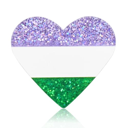 Image of LGBTQ+ Pride Pins - Rainbow Heart Flag Lapel Brooch Pin Badge Progress Pride Bisexual Transgender Nonbinary Lesbian Pansexual LGBTQ Accessories for Jackets Backpacks Hats
