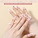 Guduling 10 Pcs Nail Ring,Rose Gold Nail Rings for Women,Reusable Fingernail Rings,Detachable Nails Art Tools,Fingernail Decoration Accessories for Women and Girls(Rose Gold)