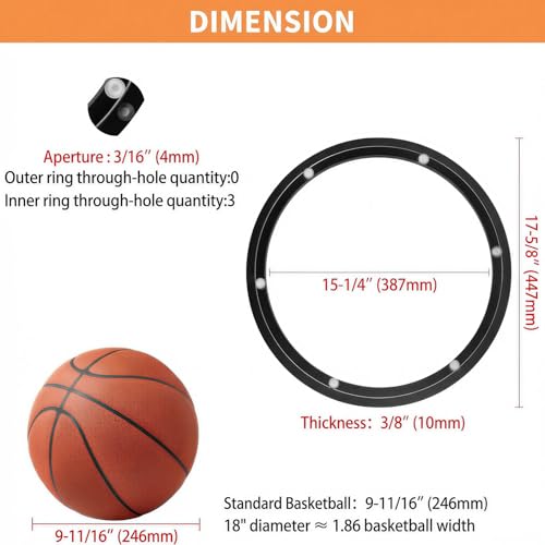 Image of TamBee 18 Inch Lazy Susan Bearing Heavy Duty Metal Hardware Large Aluminum Turntable Lazy Susan Hardware Kit Parts Rotating Ring Mechanism for Puzzle Boards, Dining Tables (Base Only, Black)