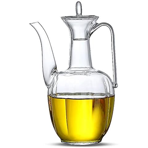 Toutdoirt ölflaschen zum befüllen olivenöl flasche ölflasche mit ausgießer öl flaschen öl und essig spender essig öl flaschen olivenöl kanne öl spenderflasche olivenöl spender ölspender glas 500ml Cover