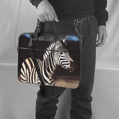 Bolso para laptop con diseño cebra unisex miniatura 2